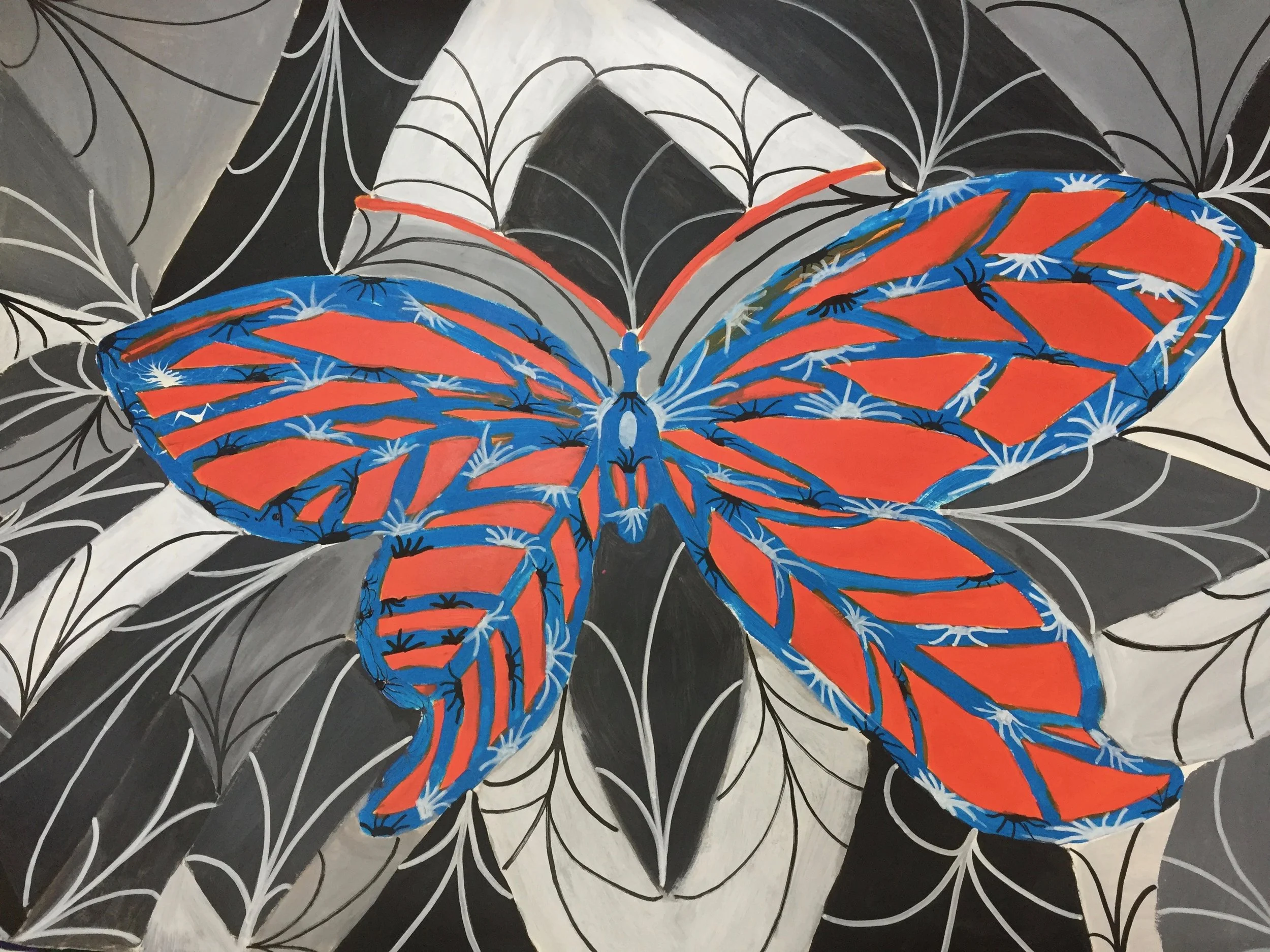 "Butterfly" 27 x 35 framed 2017