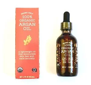  Trader Joe's Organic Argan Oil It increases the hydration of your skin - helping with dry skin, wrinkles, and acne. 