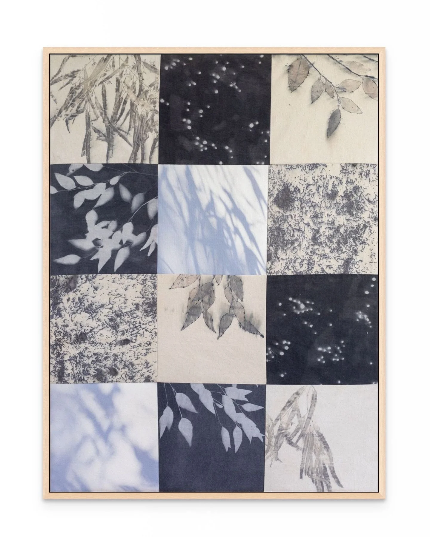 I made this piece over months, collecting small moments from each season - berries from winter, eucalyptus stamens from spring, autumn shadows, summer sun.

Stitching them together has felt like a way to trace time, one piece at a time.

&ldquo;Fragm