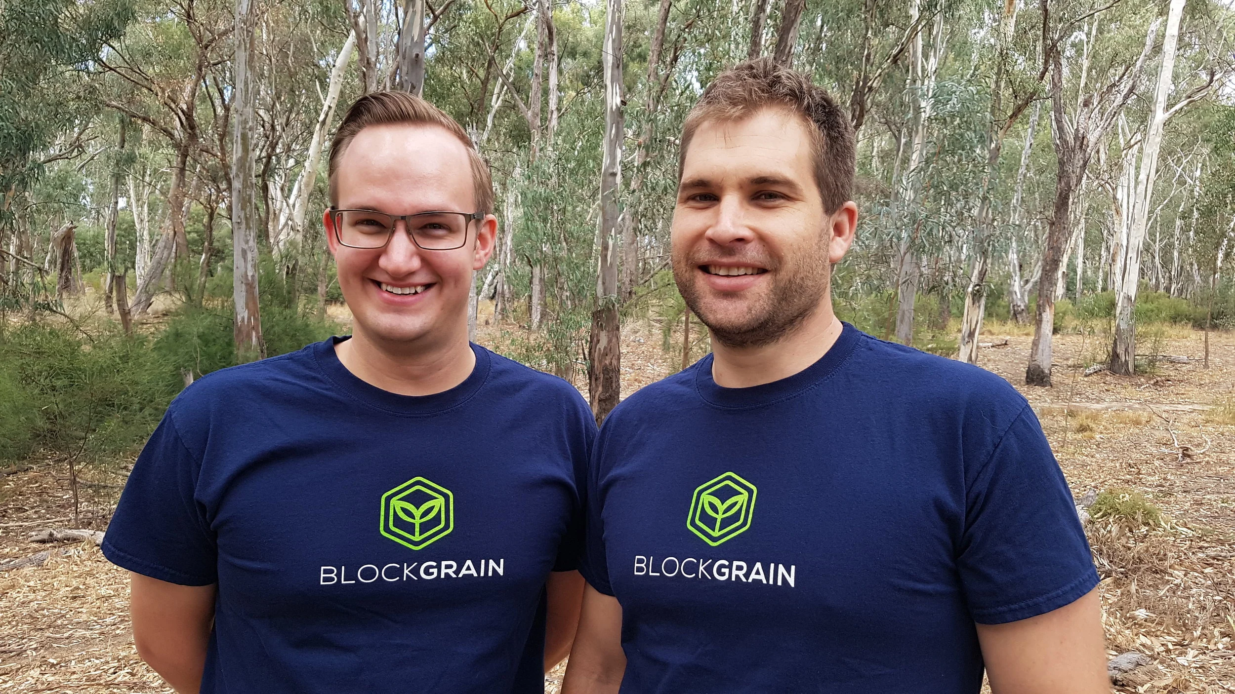 BlockGrain's COO Sam Webb (left) with CEO Caile Ditterich (right).