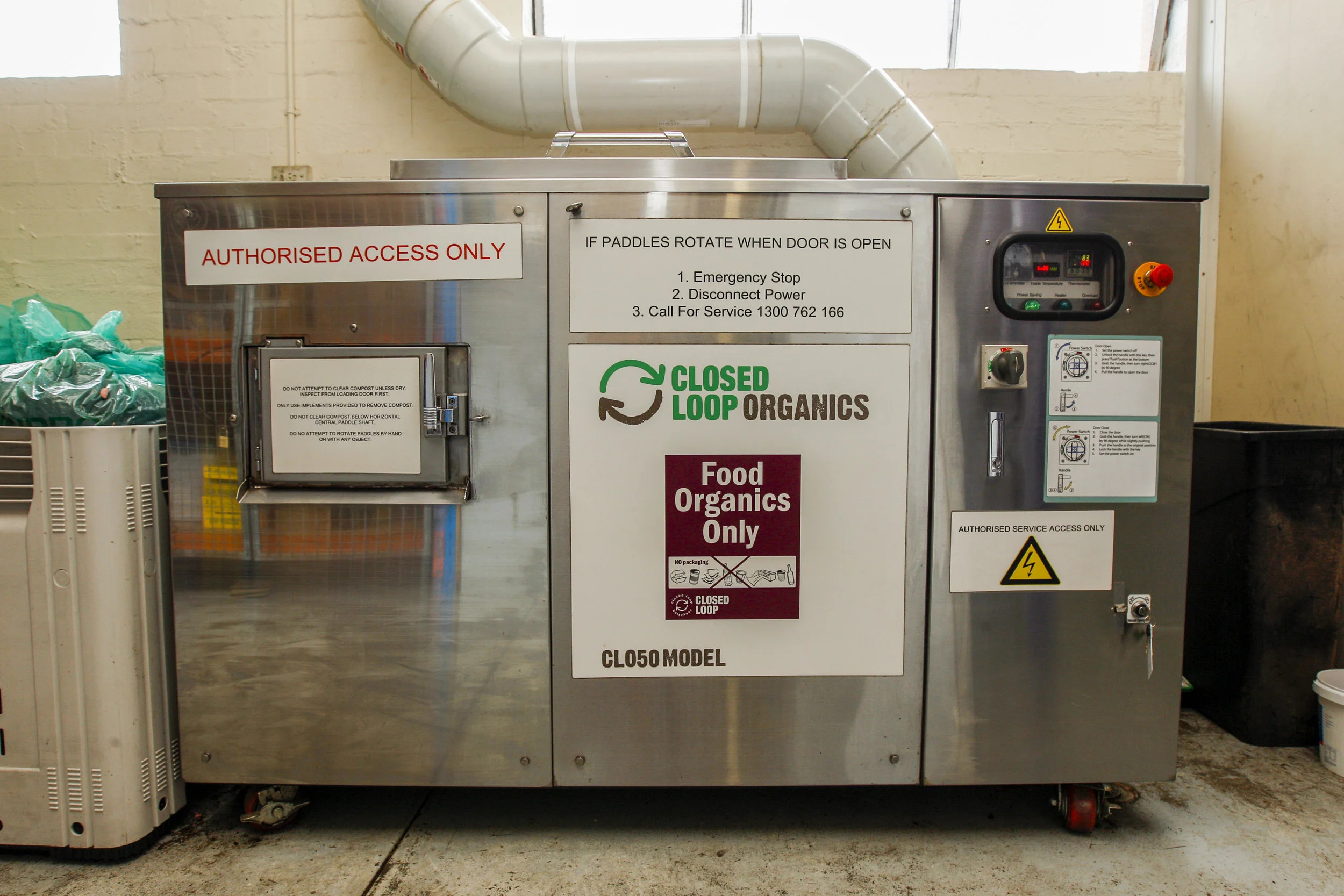 Oklin 's CL050 Organics unit can turn waste into compost in 24 hours. Image courtesy of Closed Loop