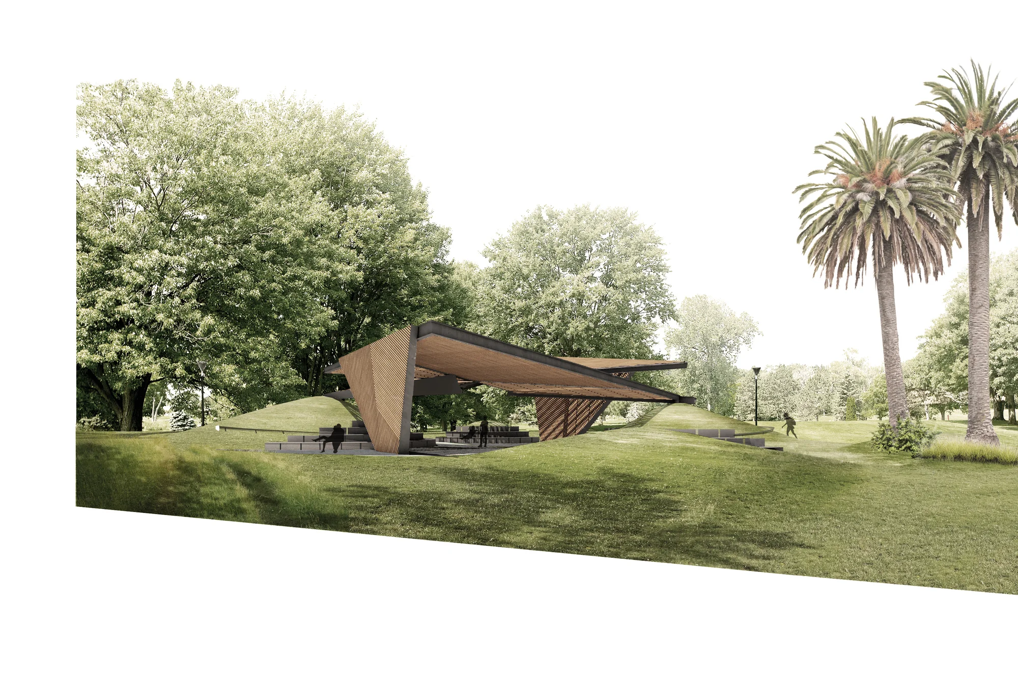 MPavilion 2018 by Barcelona-based architect Carme Pinós opens on the 9th October. Render courtesy of Estudio Carme Pinós