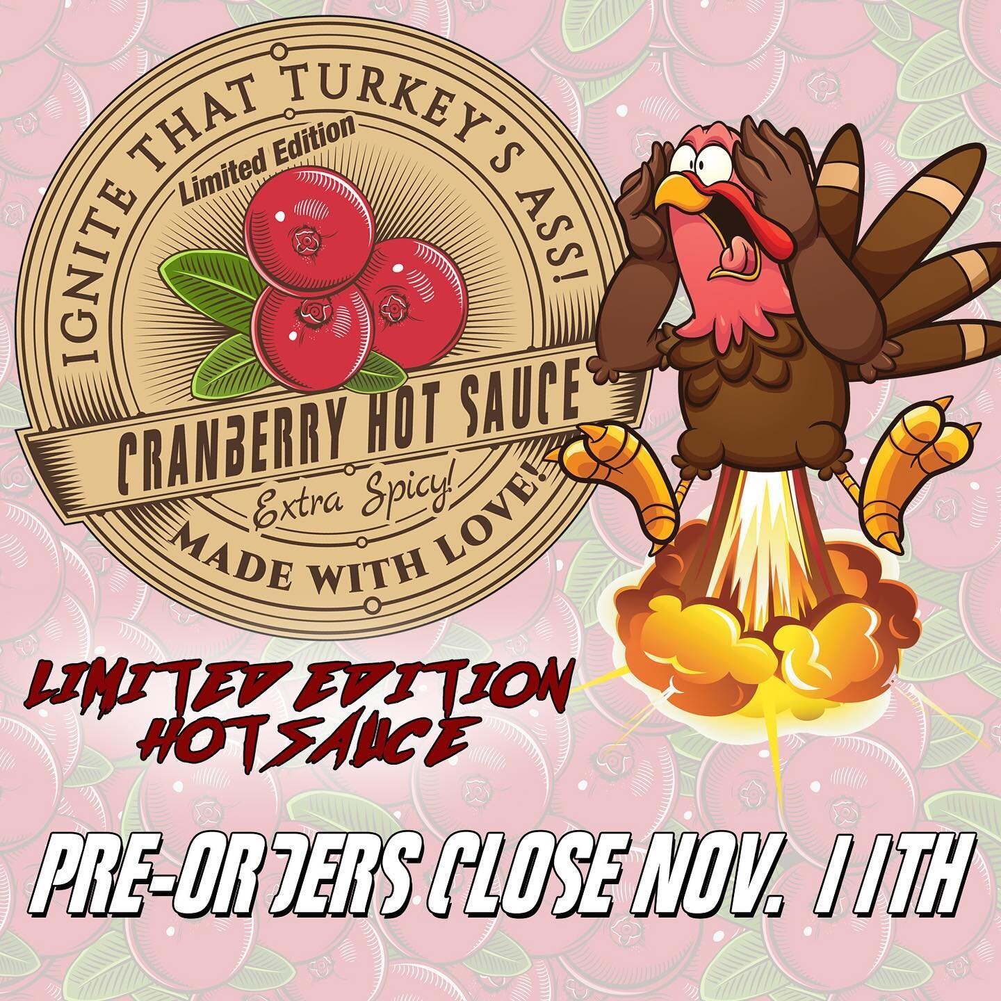 Pre-orders now open!!! One week only!

https://www.biteclubnoms.com/bc-sauces/cranberry-hot-sauce

#cranberry #hotsauce #limitedrun