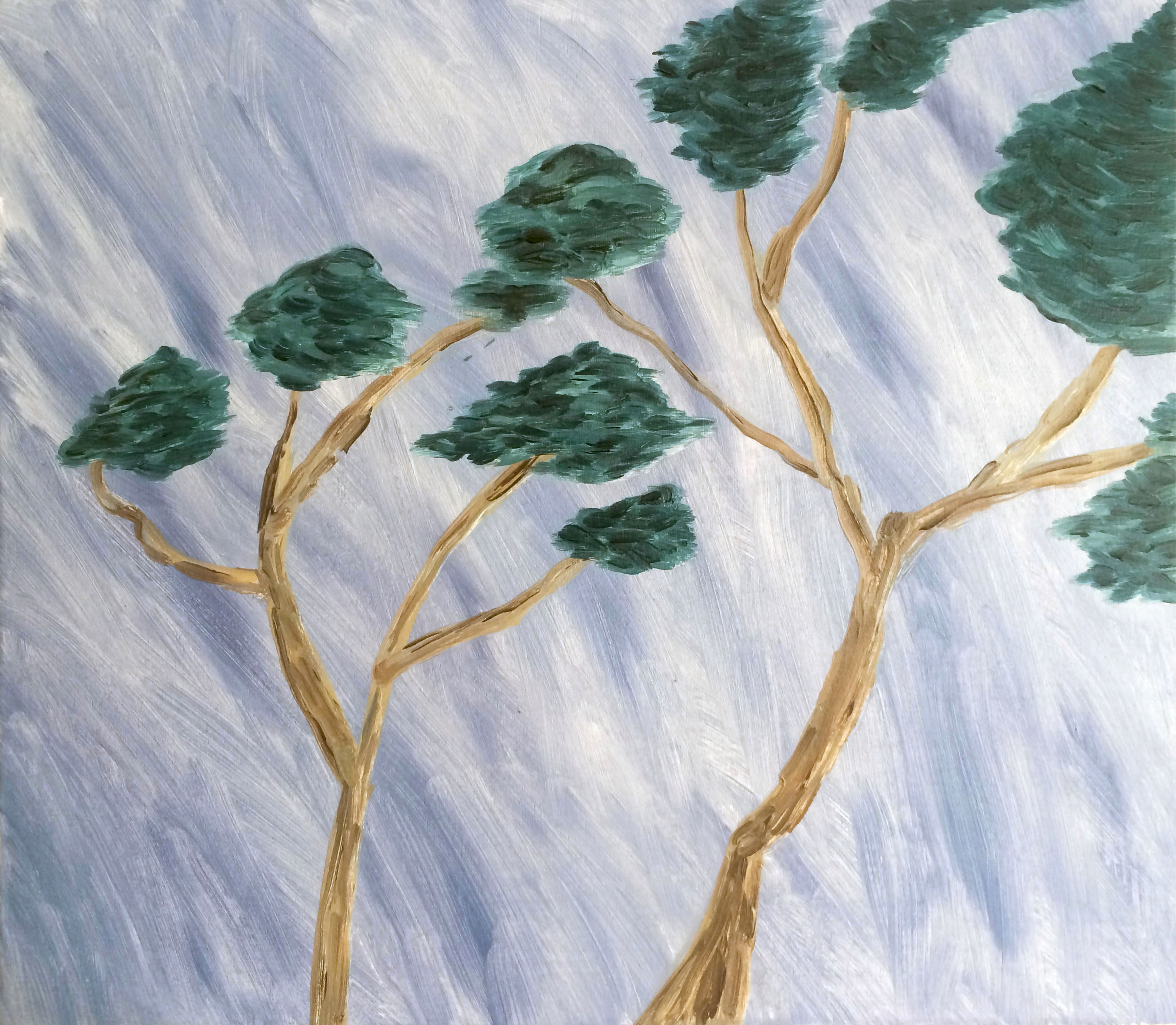 Windy trees, Oil on canvas 2016.jpg