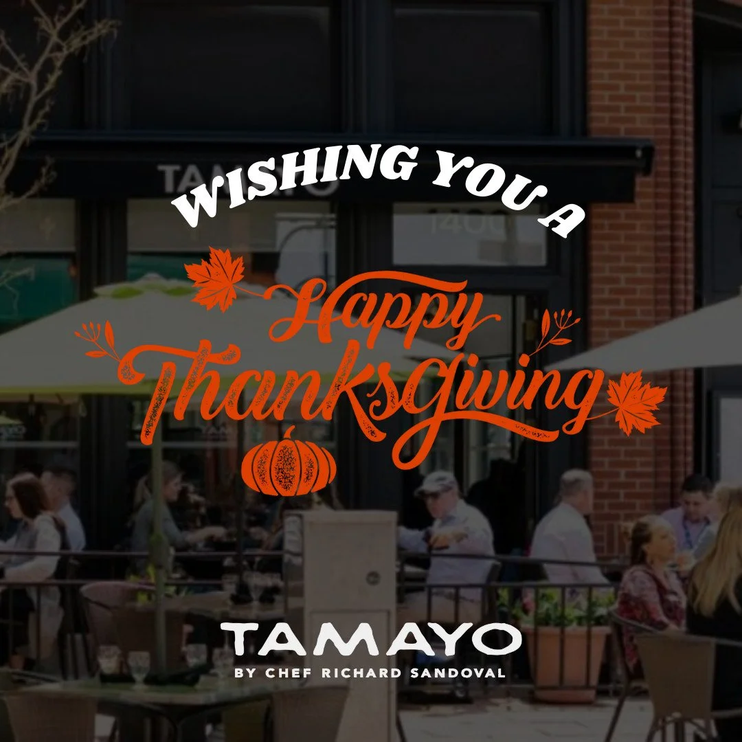 Happy Thanksgiving to everyone! We are so thankful for everyone's continued support and for dining with us. We will be closed today, see you tomorrow!