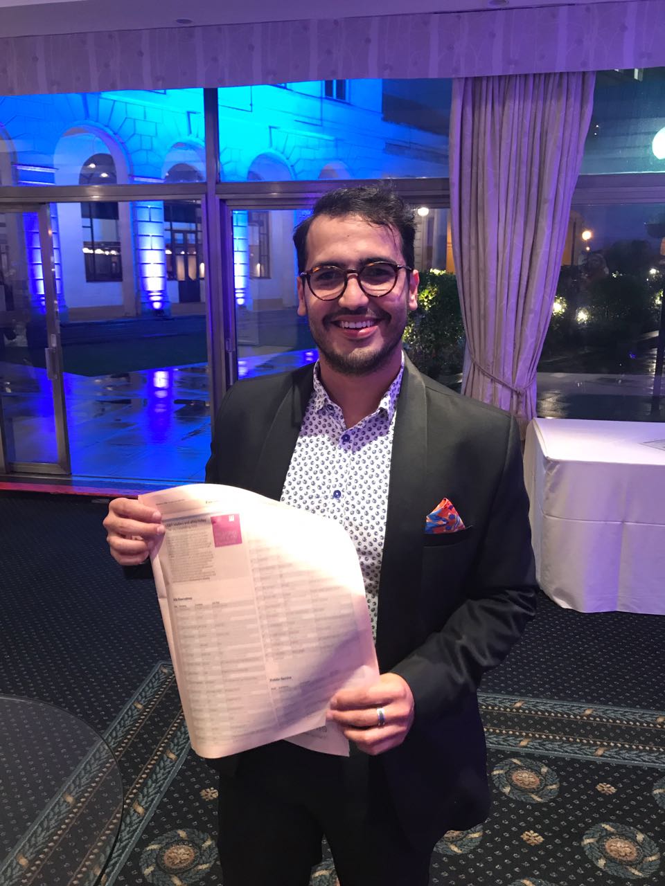 Herman Duarte, el día de la gala en Londres