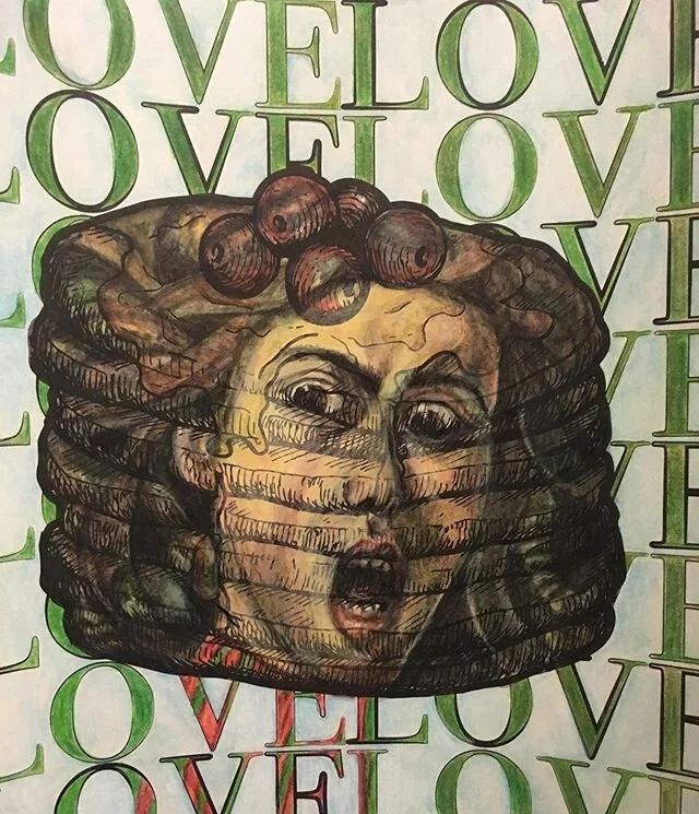 Coloring book page I drew on a few years ago, when I realized I can&rsquo;t do coloring books (in kindergarten they called me scribble-scrabbler, I could never color inside the lines)