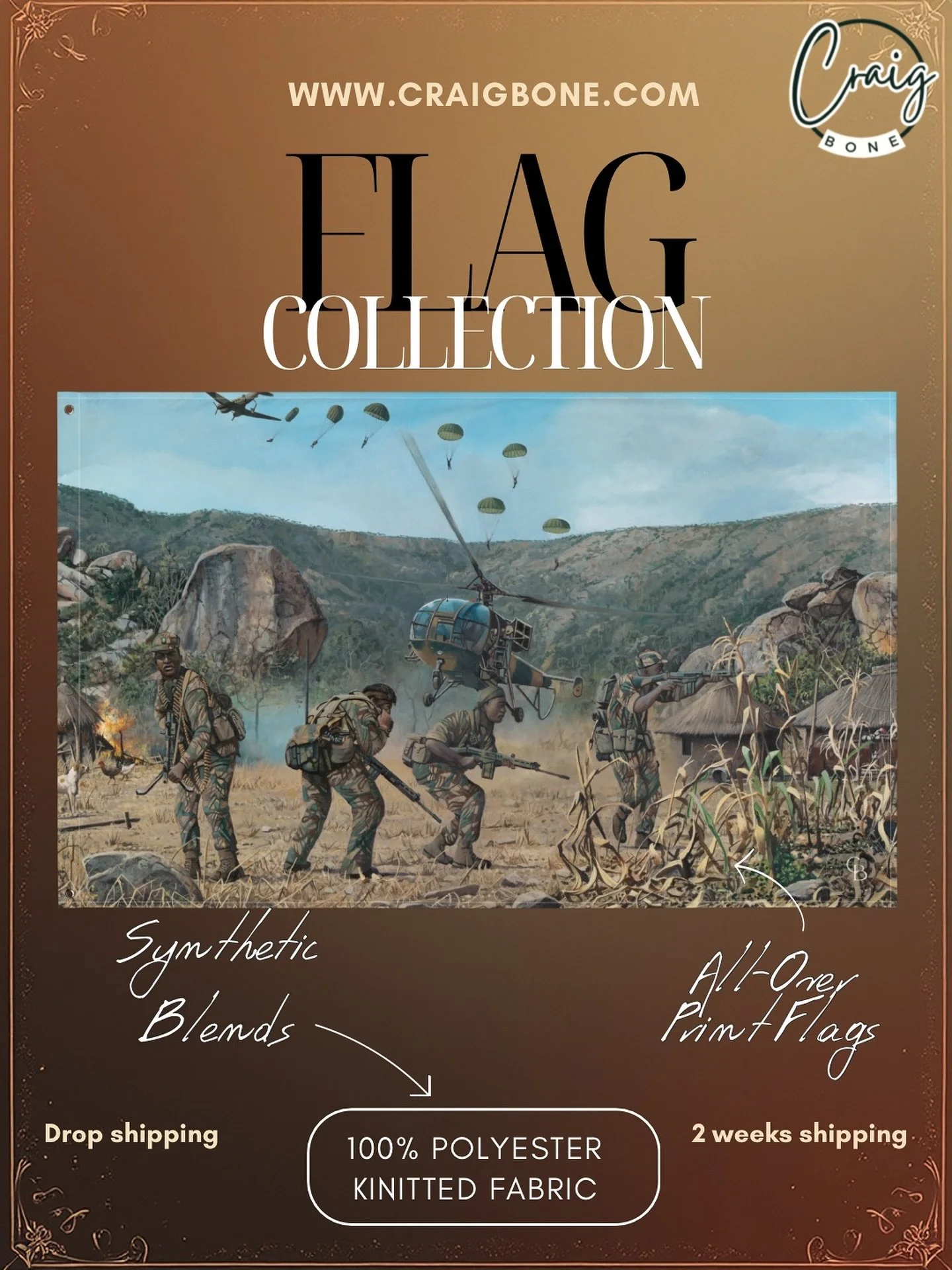 Hello and it&rsquo;s already Friday!  I&rsquo;ve been missing a little this week. Sorry about that. Today I wanted to draw attention to my Military Flags which are back up on the website for Christmas.  Both my Zimb and US Military flags are availabl