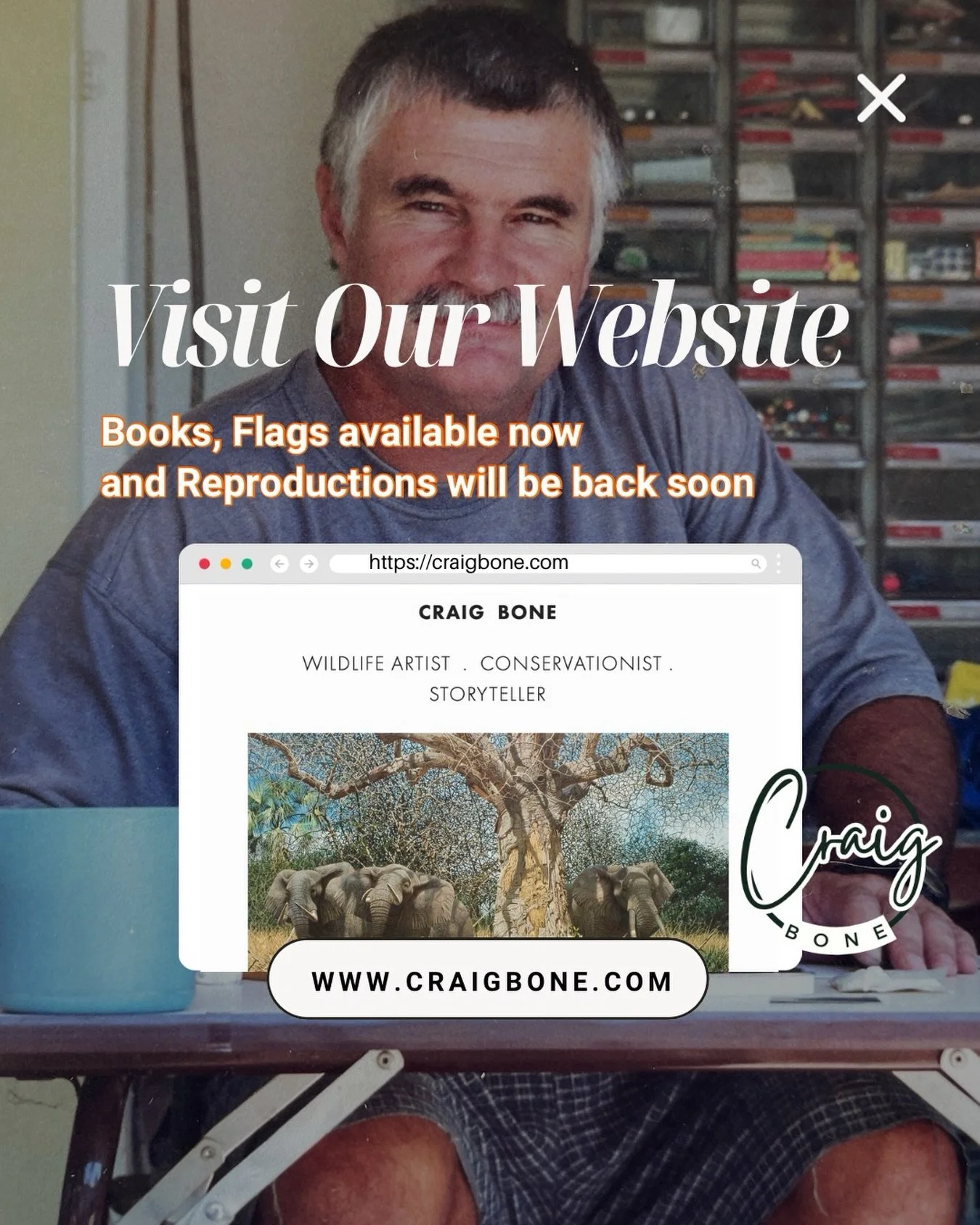 Hello everyone, so sorry for the lack of posting.  Yesterday I received a request via the African Bush telegraph from a friend of Craig&rsquo;s wanting to buy one of his books.  I am so surprised that everyone doesn&rsquo;t go onto his website. There