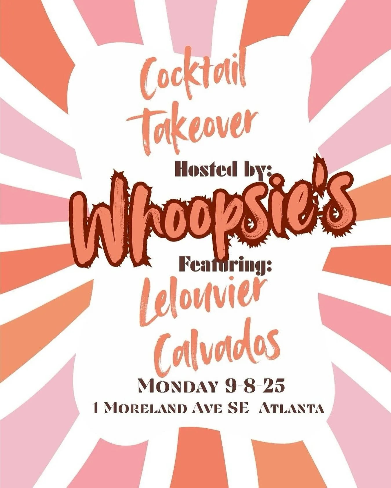 Join us Monday at Whoopsie&rsquo;s ( @whooopsies_place ) for a cocktail takeover with @drinksbycarl and Lelouvier Calvados (@calvados_lelouvier ) !! Drinks start flowing at 5:00pm.

One of the most respected names coming out of Normandy, Calvados Lel