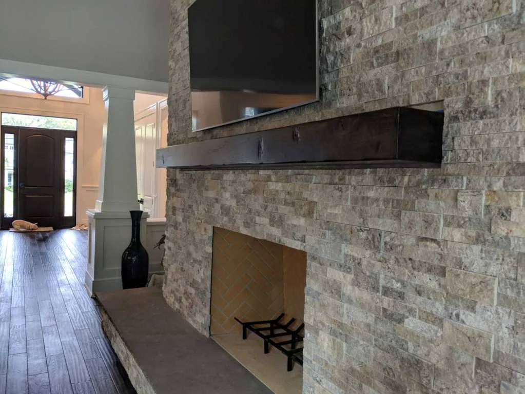 Modern Wood Fireplace Mantel Shelf North Jersey
