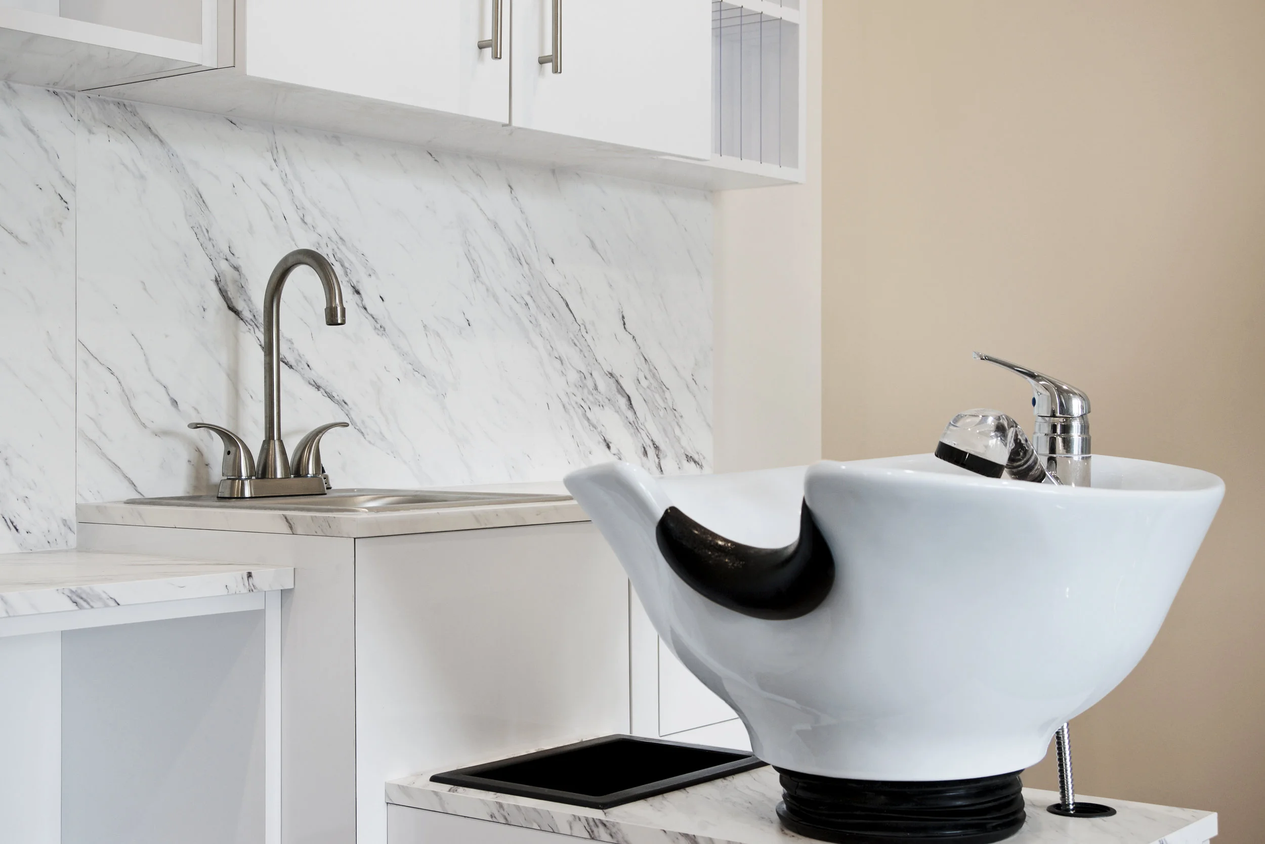 Custom Faucet and Sink in Suites