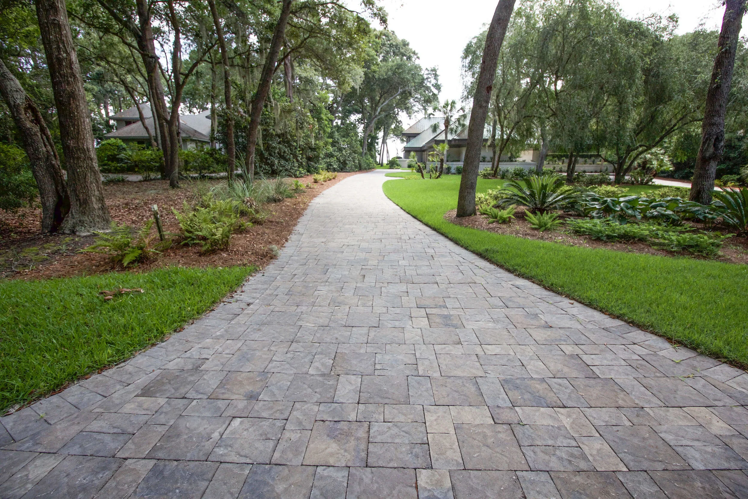 Textured Concrete Paver Driveway Installation - Hilton Head Island, SC