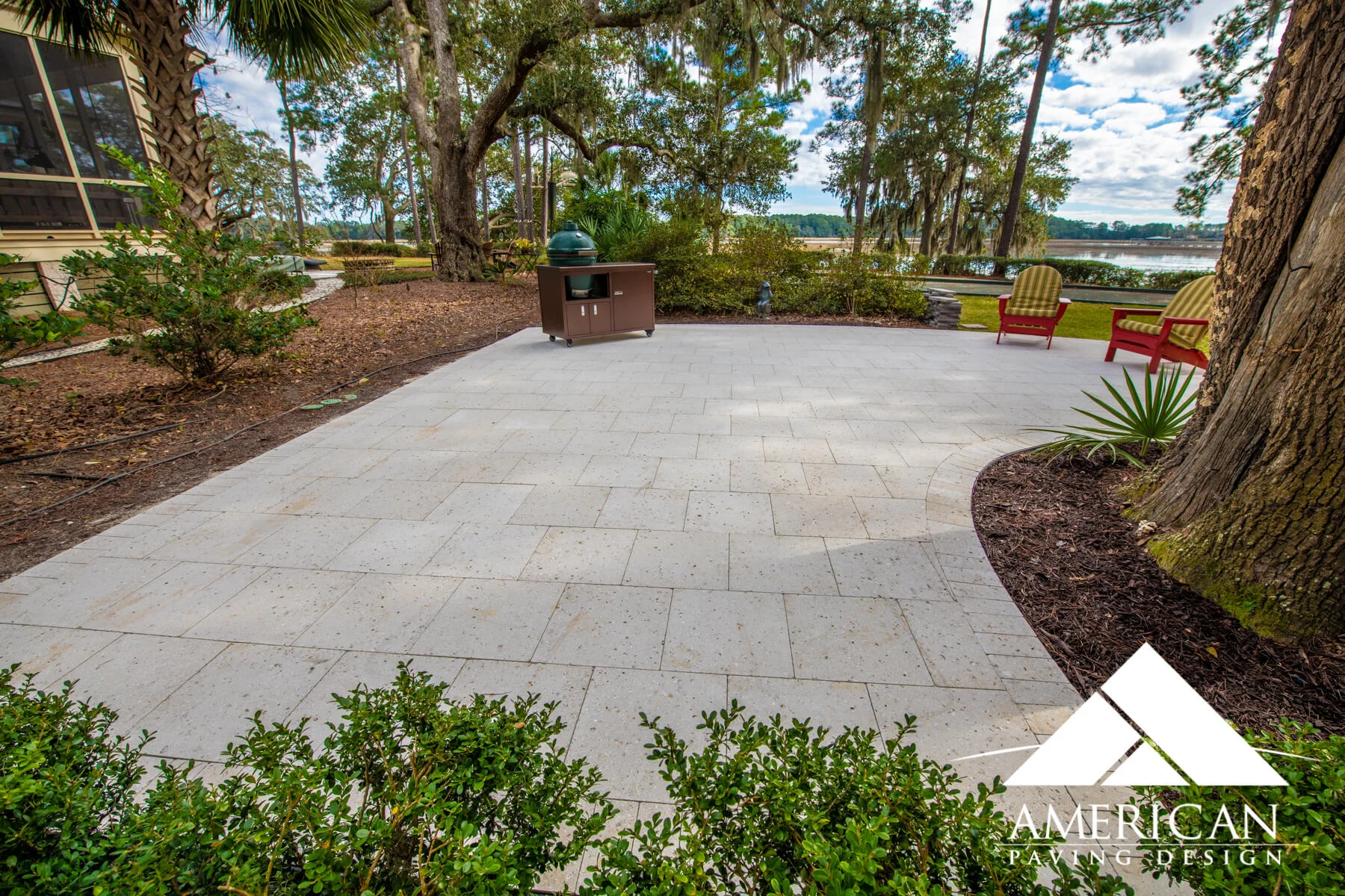 Oyster Shell Paver Patio - Hilton Head Island, SC