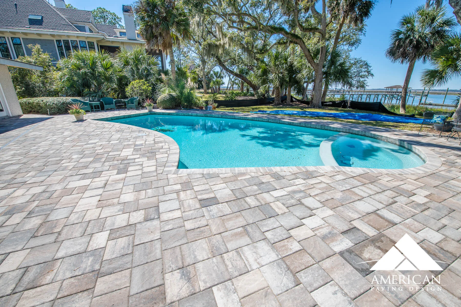 Textured Paver Pool Deck