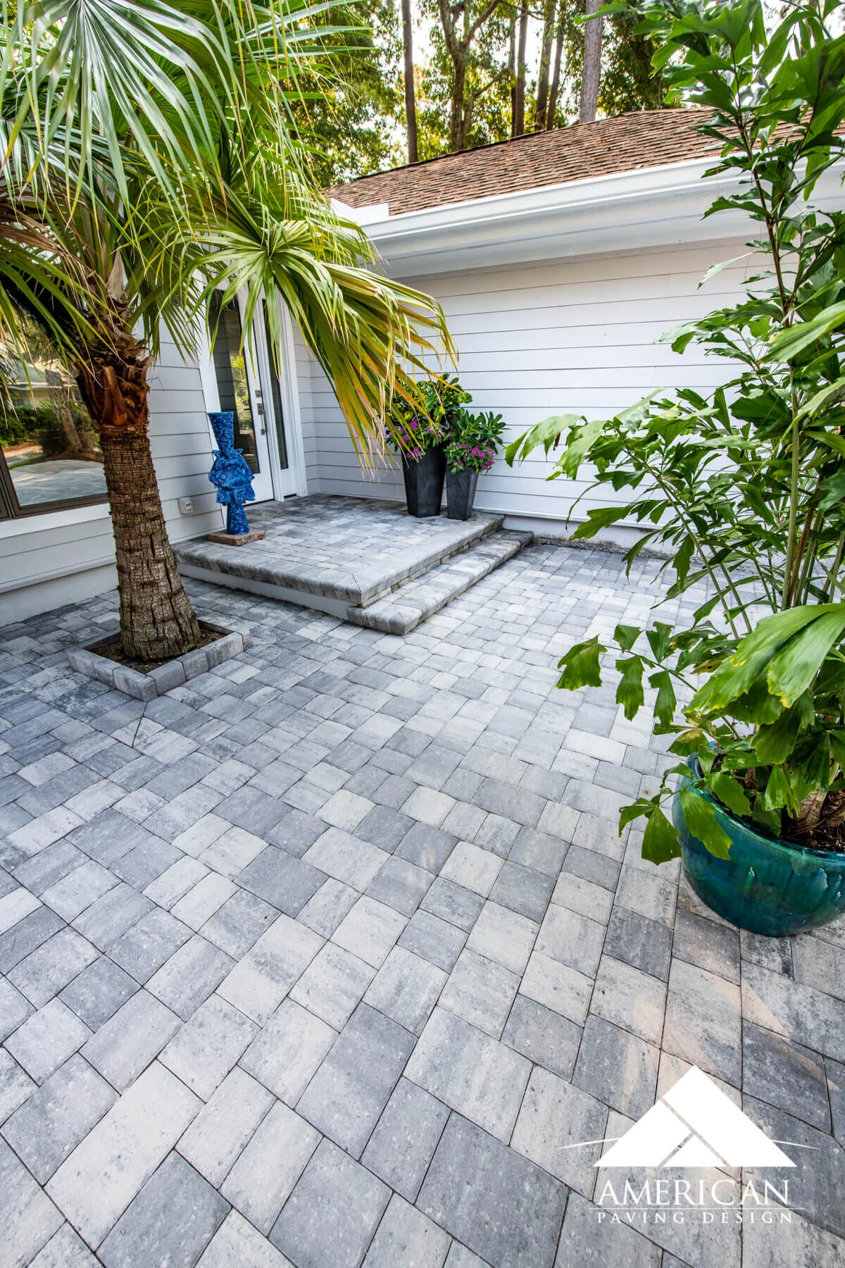 Grey Paver Step Ideas - Hilton Head Island, SC