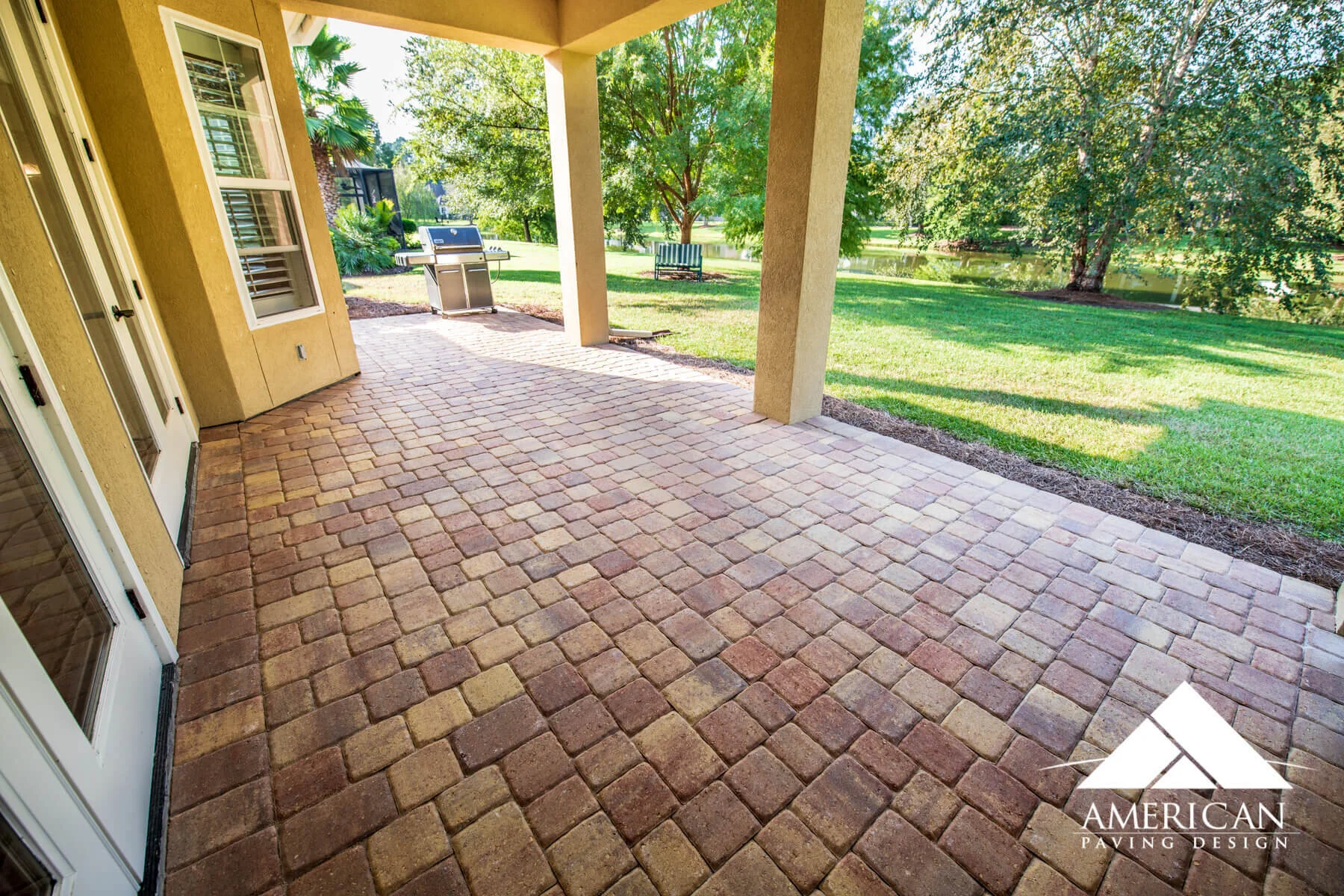 Red Paver Patio Installation - Savannah, GA