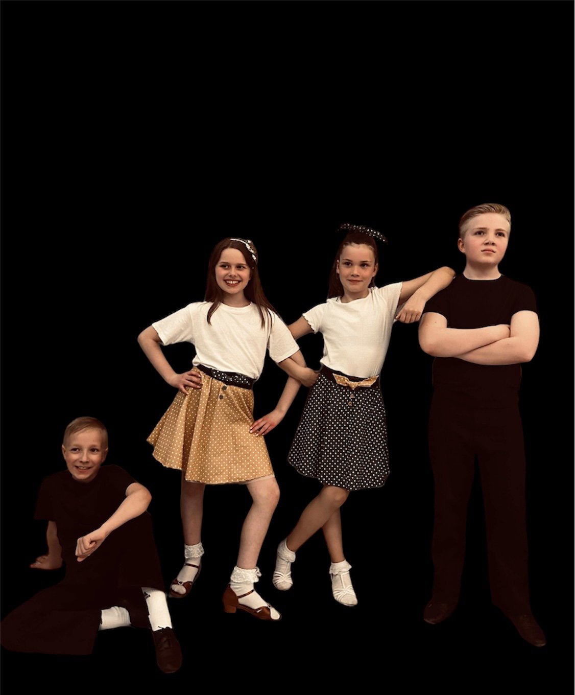 Se barna Ylva, Melina, Tomas & Wilhelm danse til Grease med koreografi av kongepokal-vinnere og kvartfinaliser i VM, Petter Engan & Kine Mardal!