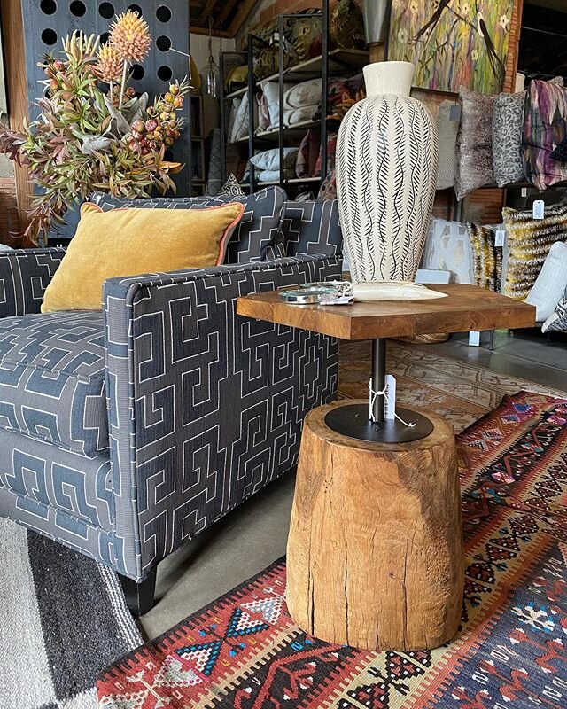 The perfect little sitting chair... Springfield ...in this amazing fabric.  Add a rustic side table to make it more eclectic! #loveyourhome #blackchalkhomeandlaundry #fredericksburgtx #visitfbgtx #warehouserow #interiordesign #homedecor @rowefinefurn