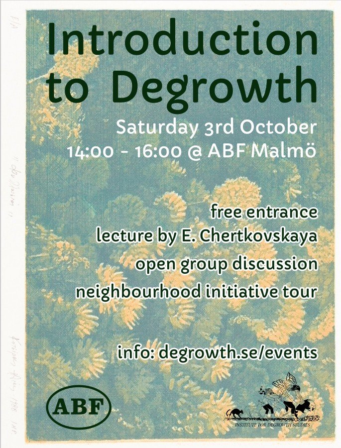 Introduction to Degrowth - lecture and joint discussion!