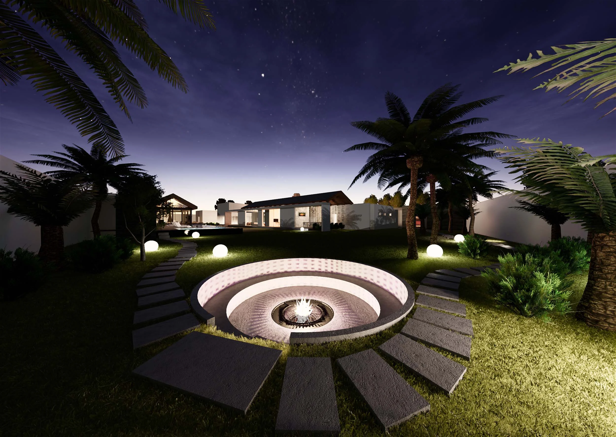 VILLA TATU - Fire pit external view