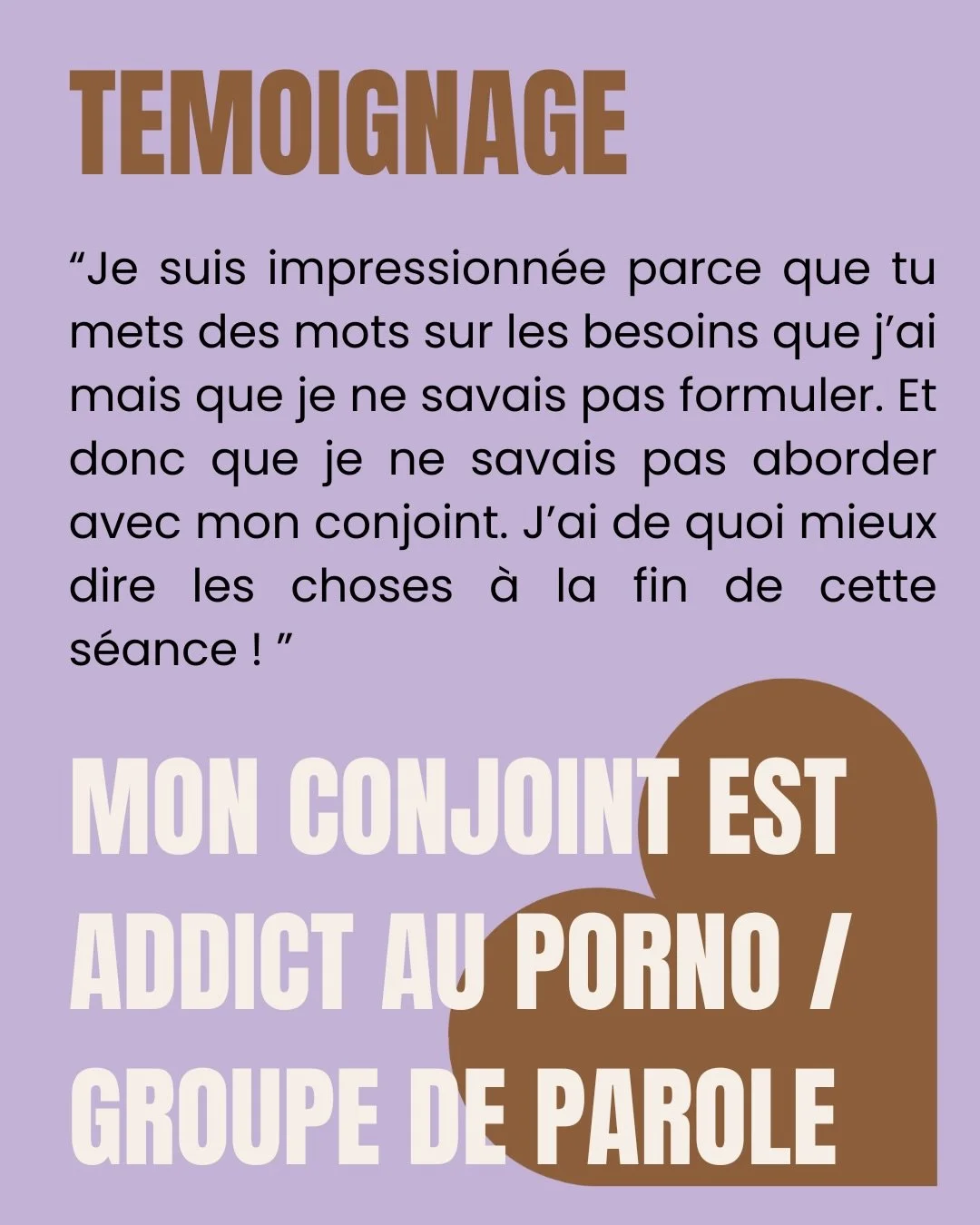 🕊️ T&eacute;moignage re&ccedil;u &agrave; la fin du cycle 4 de mon groupe de parole !!
 &laquo; Tu mets des mots sur des besoins que j&rsquo;ai mais que je ne savais pas formuler. &raquo;

On sait combien parler de sexualit&eacute; peut &ecirc;tre u