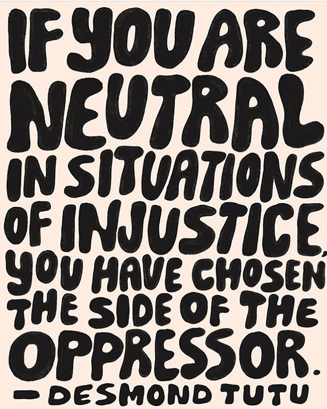 We will never be neutral in situations of injustice. ✊
If you are not anti-racist you are complying with racism, and it&rsquo;s important to use platforms like these to speak up and urge the white folks around us to be anti racist. ✊
WHAT TO DO IN TH