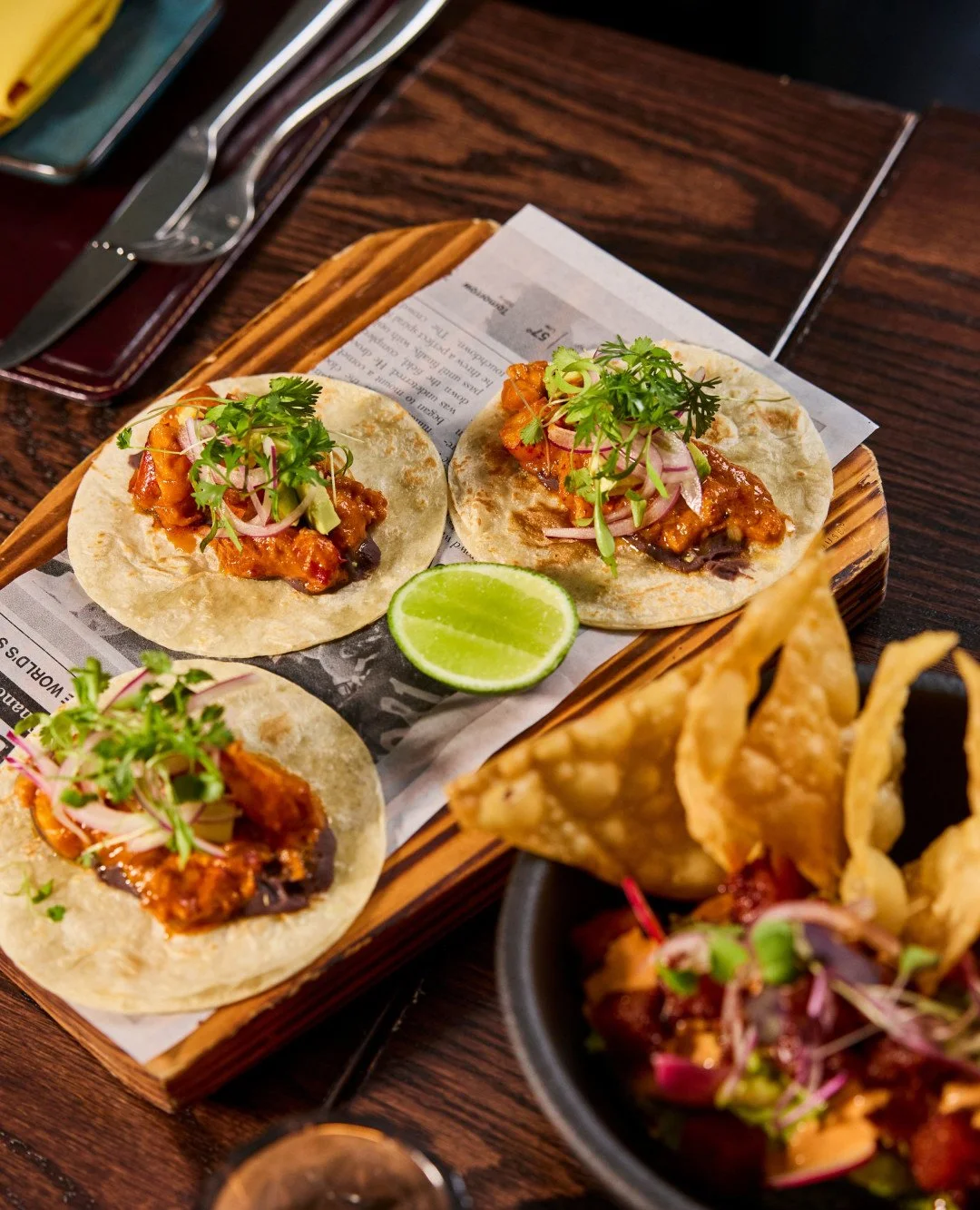 A flame-kissed bite of tradition, Adobo Grilled Chicken Taco