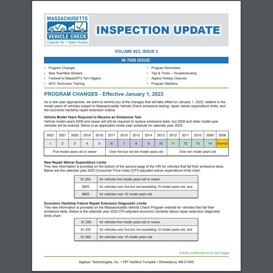 Inspection Update Newsletter