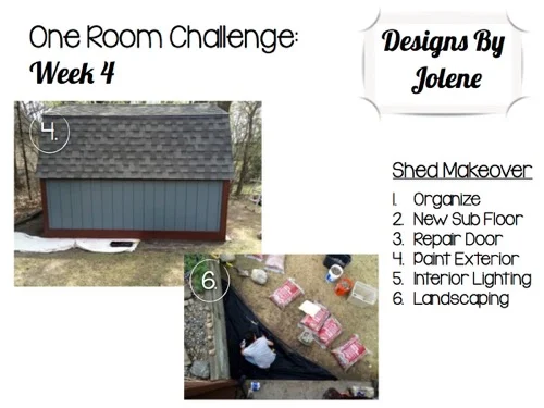 One Room Challenge-Week 4- Shed Makeover Updates