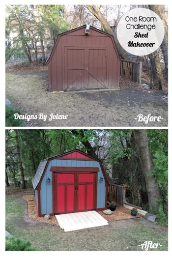 One Room Challenge-Week 6- Before After Shed Makeover I