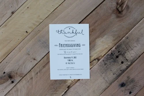 52 Weeks Of Mail- Week 41 Feature Photo | Friendsgiving Invitation