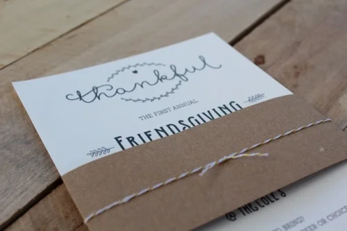 52 Weeks Of Mail- Week 41 Feature Photo | Friendsgiving Invitation