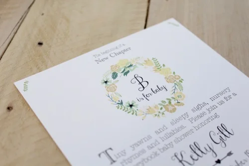 52 Weeks of Mail: Week #43 | Story Book Baby Shower Invitation 1