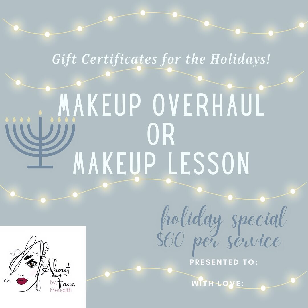 Today only! $60 per service gift certificates for the holidays!  DM to order.