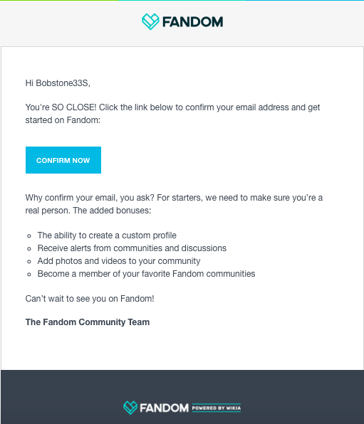 FANDOM: Transactional Emails