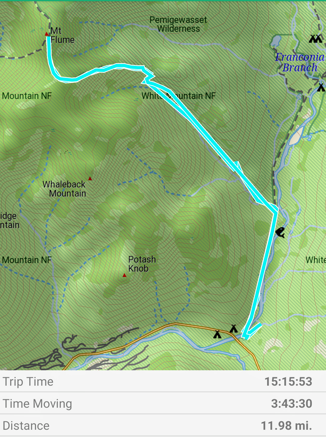 Delorme Track since my watch was sacrificed to the Mountain deities.