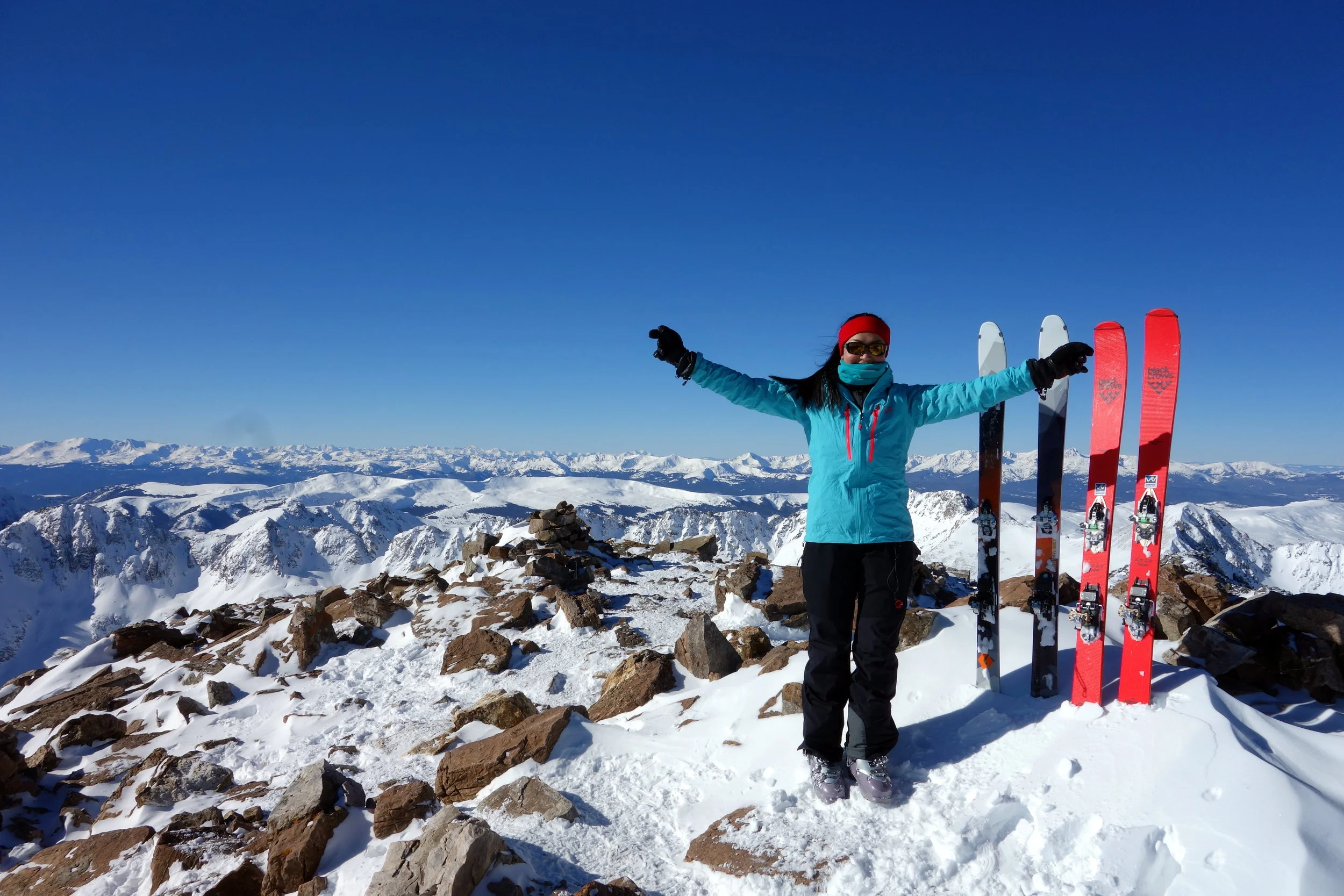 Quandary Peak, East Ridge Ski Descent: New Year's Day, 2016