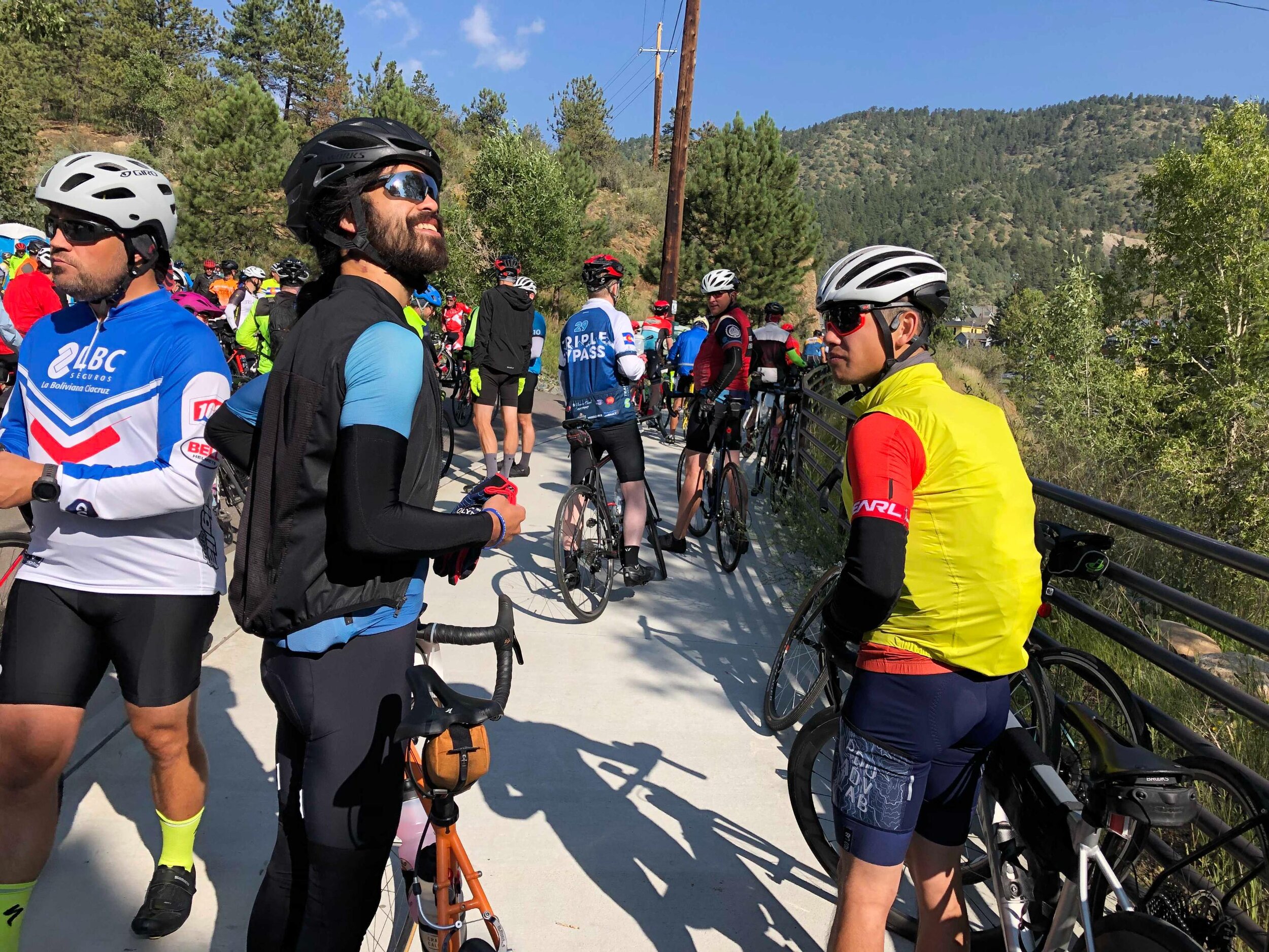 quite cold at Idaho Springs from a long descent off the first Pass, I was shivering here even in my layers and in the sun 