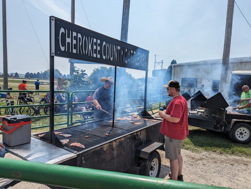  fresh rib eye sandwiches made locally by this Fire Dpt 