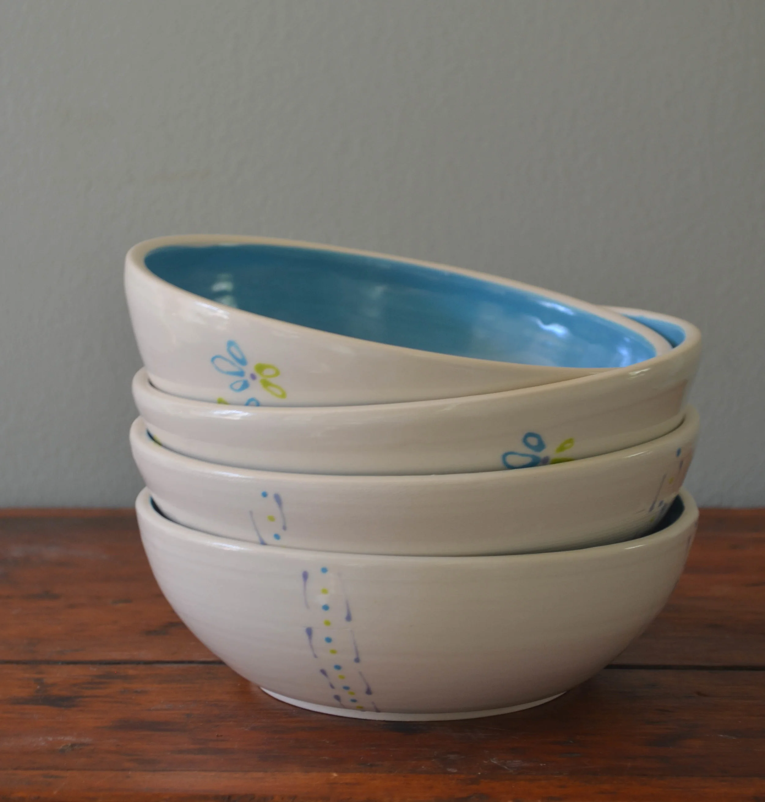 Cereal Bowl, Blue Inside - Sold Out
