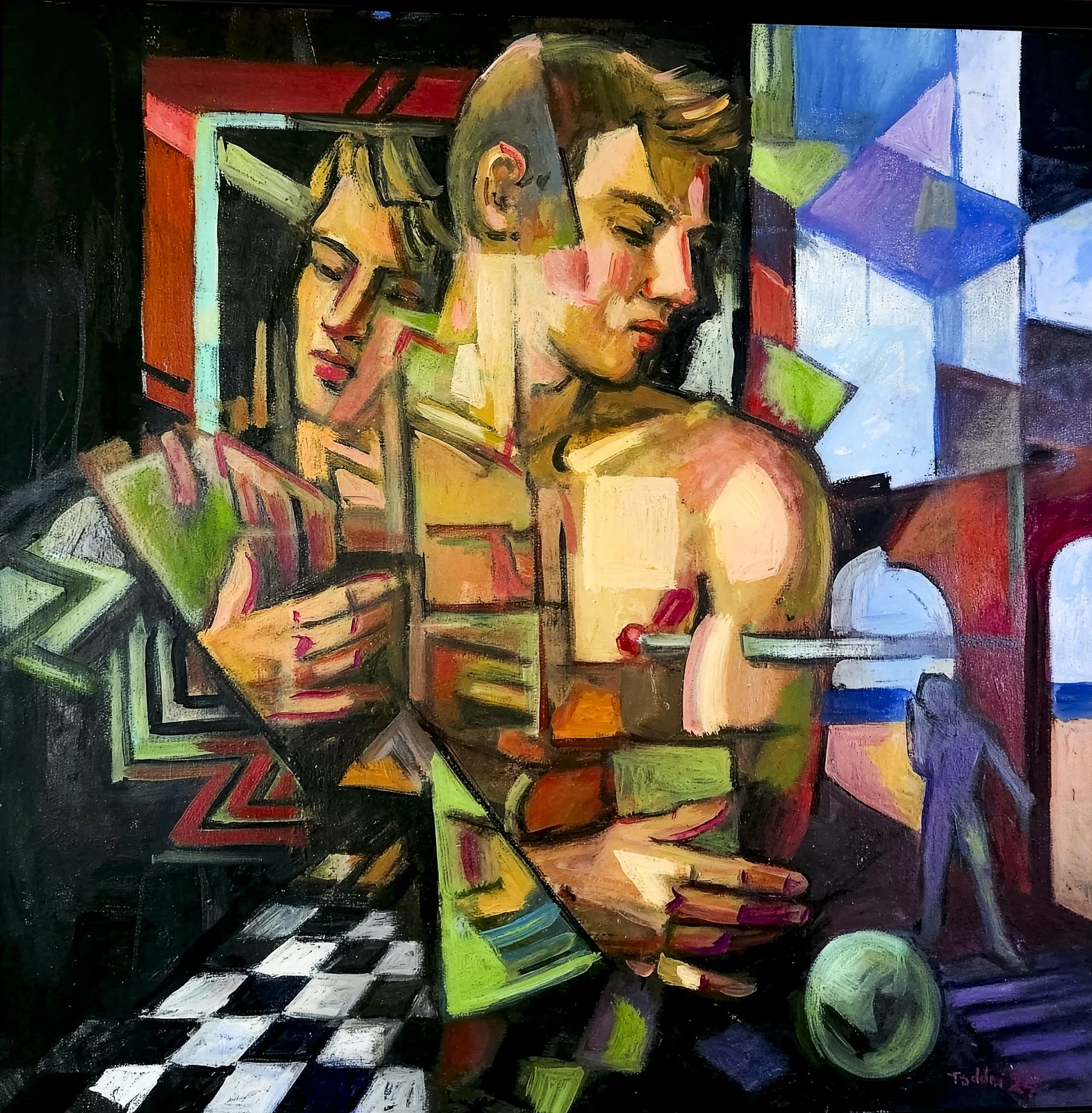 Reunited lovers - 29 x 29-1.jpg