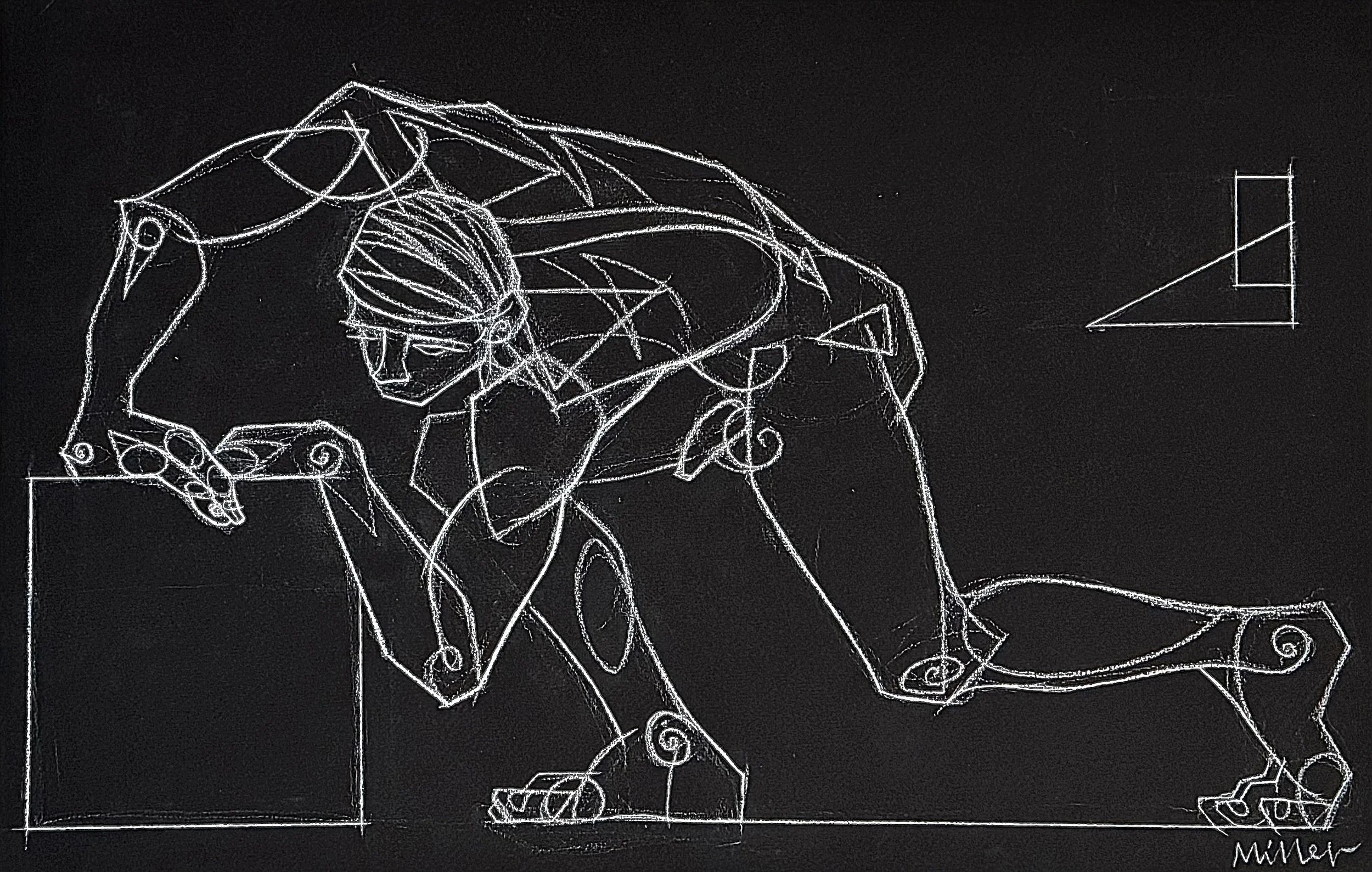 The Crawl Space"  19-1:2" x 12-1:2"  White Charcoal Pencil on Fabriano Paper.jpg