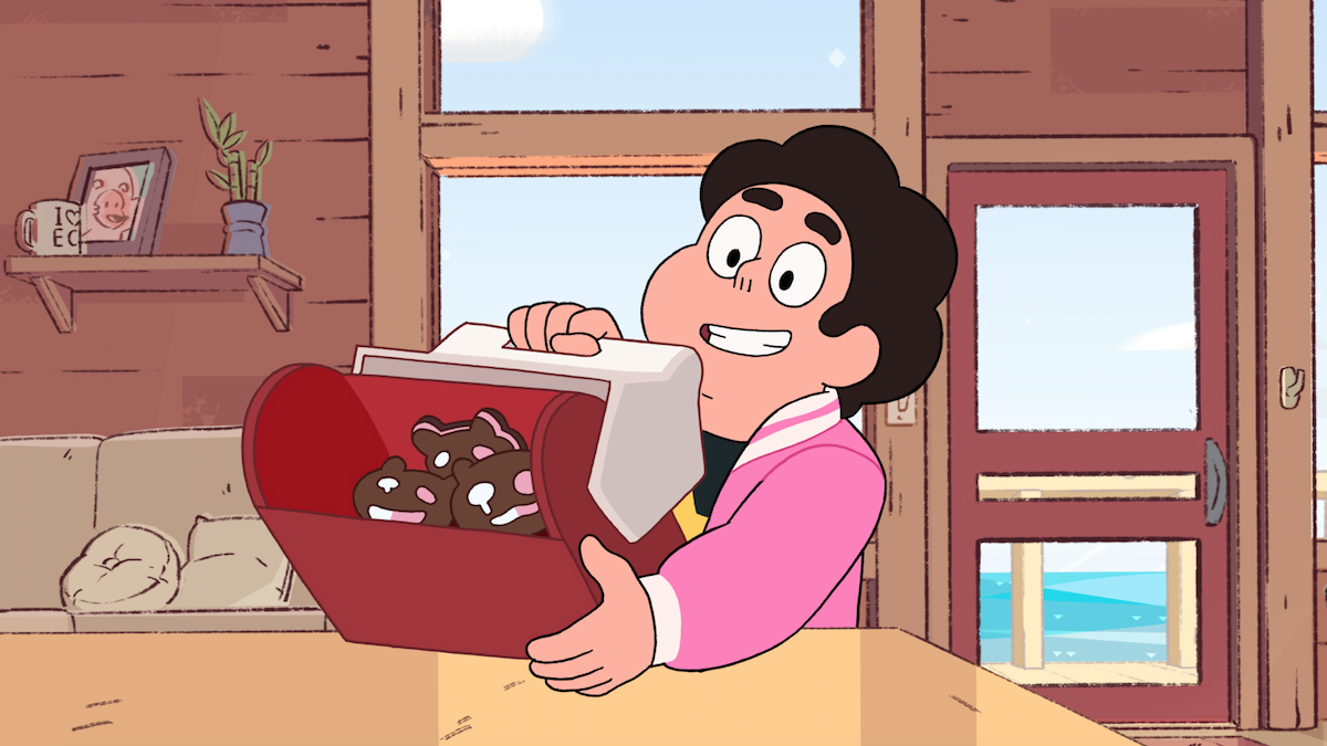 Steven holding an icebox