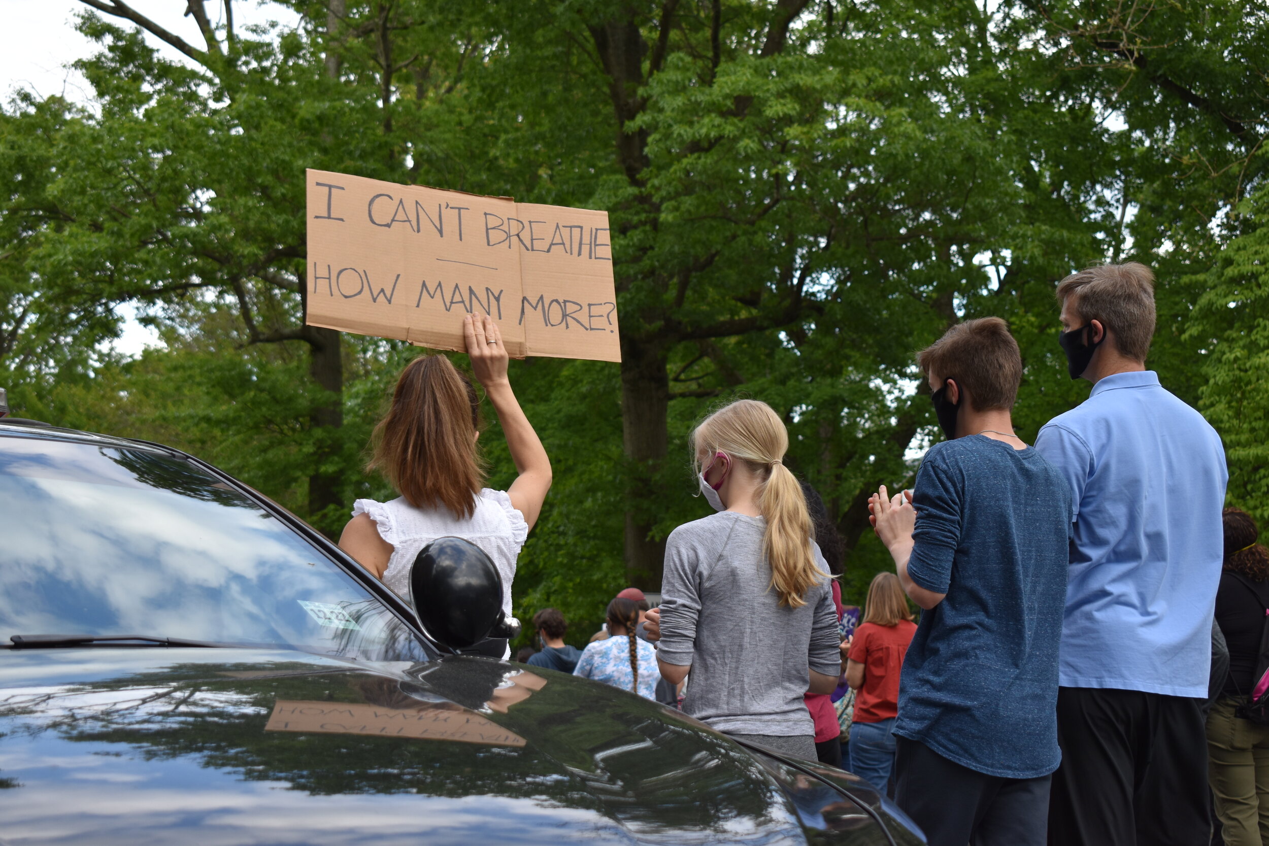  Protestors at a rally in Princeton, New Jersey on Tuesday, June 2, 2020.  Photo by: Madison Mento  