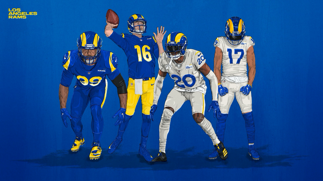 la rams blue and white jersey