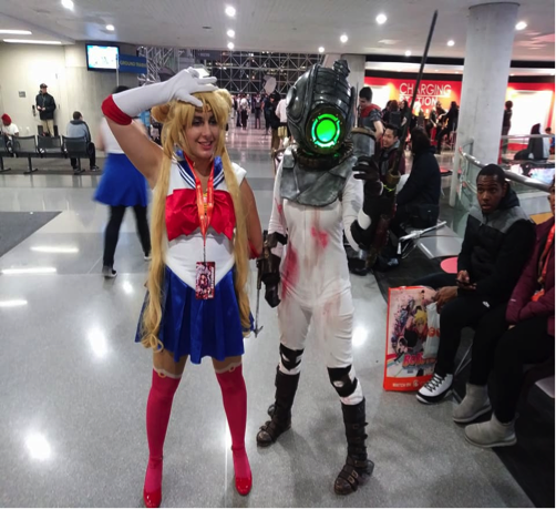 Victoria Gerry and Kimberly Austin as Sailor Moon and Big Sister, from Sailor Moon and Bioshock 2, respectively.