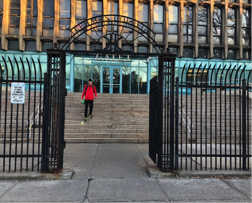 Unguarded entrance to Lehman. Photo by Hector Bello