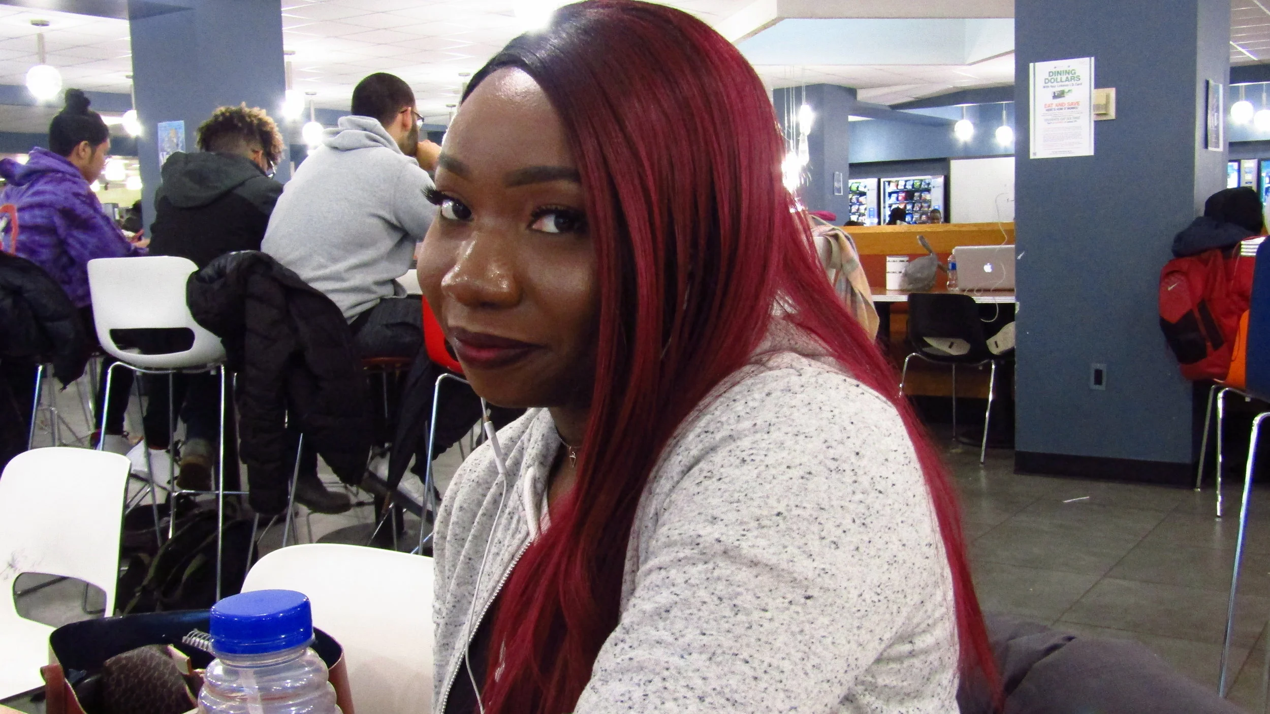 Jasmine Joseph photographed in Lehman’s Music Building Cafeteria. 