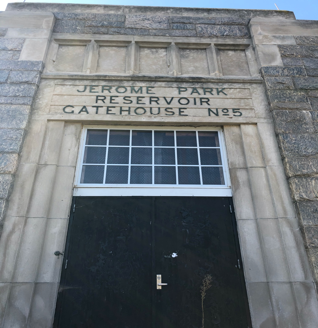  The Jerome Park Reservoir Gatehouse Entrance.  (Photo Credit: Lysa Vanible)  